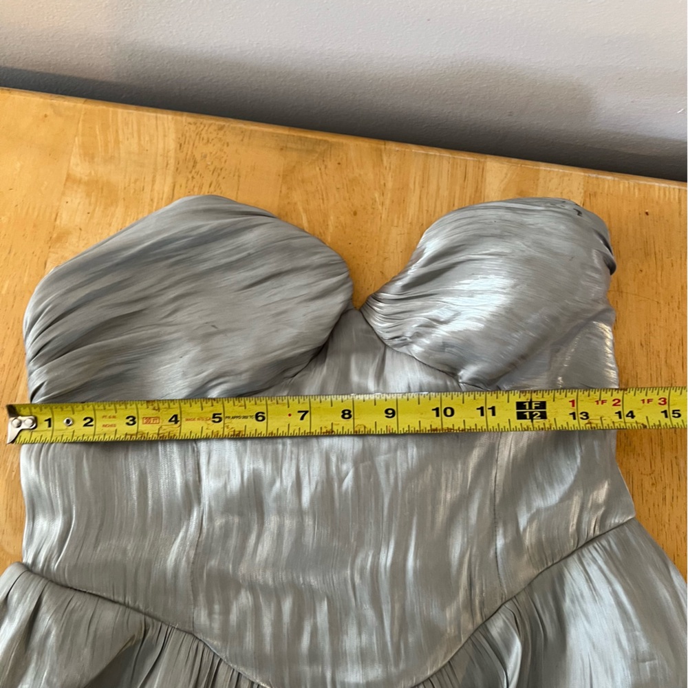 Lulu's Kylin Sage satin basque waist maxi dress - Picture 11 of 14